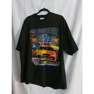 Vintage 1998 Nascar 50th Anniversary T-shirt - Black - 2XL